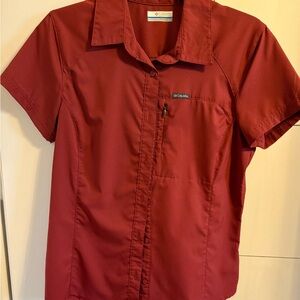 Columbia Brick Red Button-Up Shirt